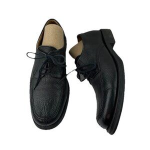 Sandro Moscoloni Vinyard Shoes Mens 9.5D Black Pebbled Leather Loafer Lace Up